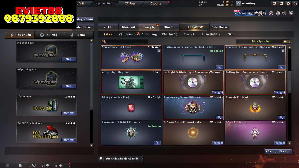 shop acc cf uy tin gia re